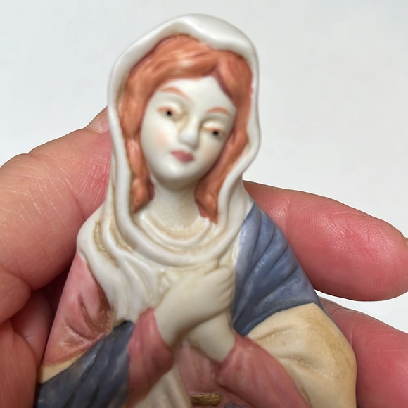 Vintage Christmas Nativity 5 Piece Set Porcelain - Picture 10 of 14